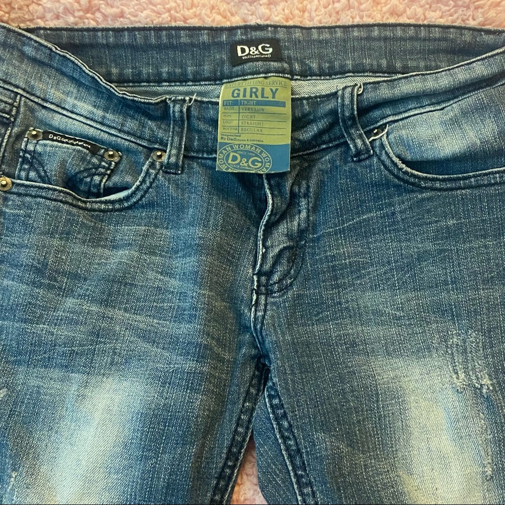 DOLCE & GABBANA girly denim capri jeans! - Picture 3 of 5